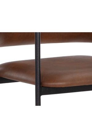 Brown Leather Look Bar Stool | Splendido Brenan | Oroa.com