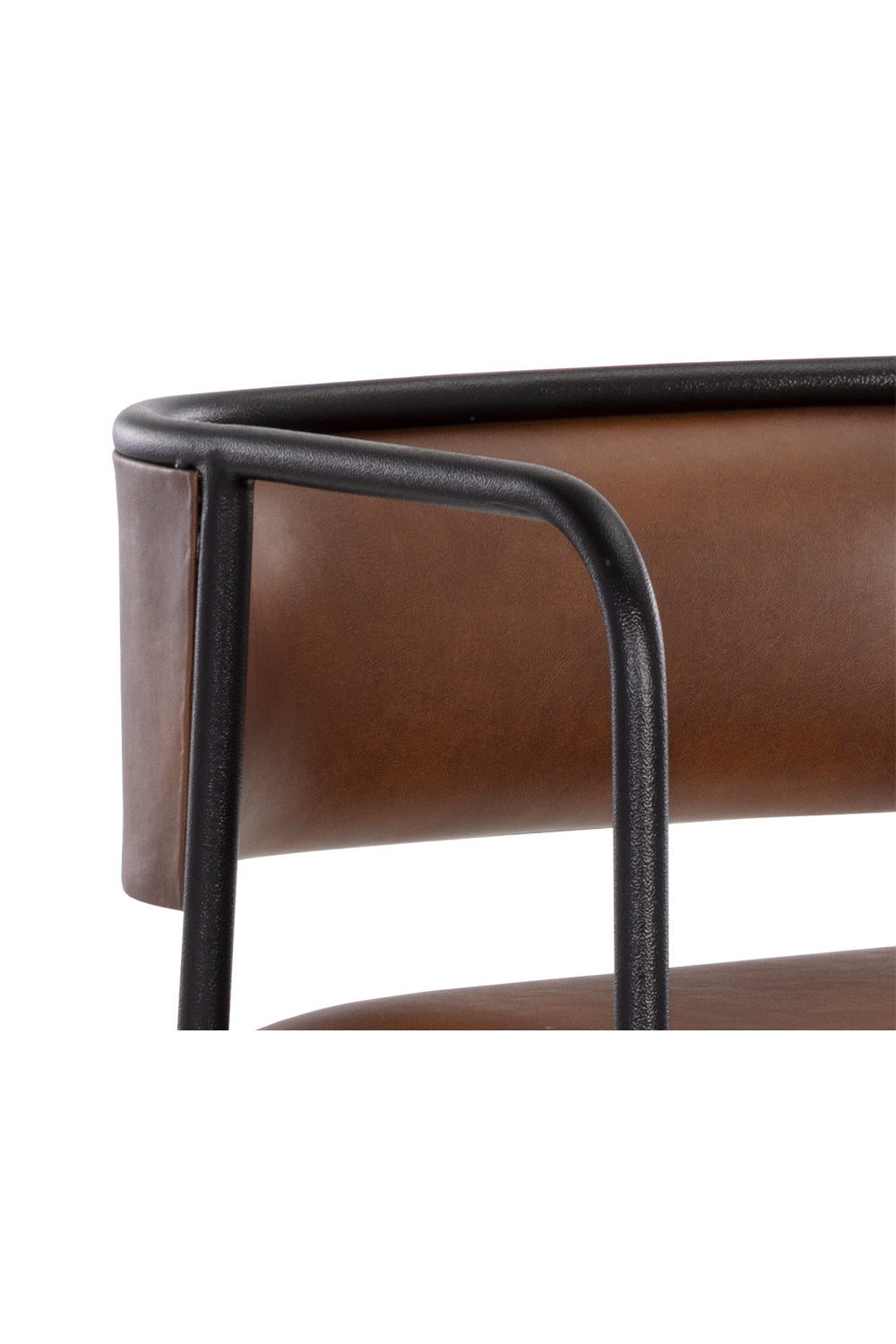 Brown Leather Look Bar Stool | Splendido Brenan | Oroa.com