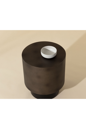   Modern European furniture - Antique Brass Round End Table - www.oroa.com | Oroa.com