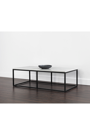   Modern European furniture - White Polished Marble Coffee Table - www.oroa.com | Oroa.com