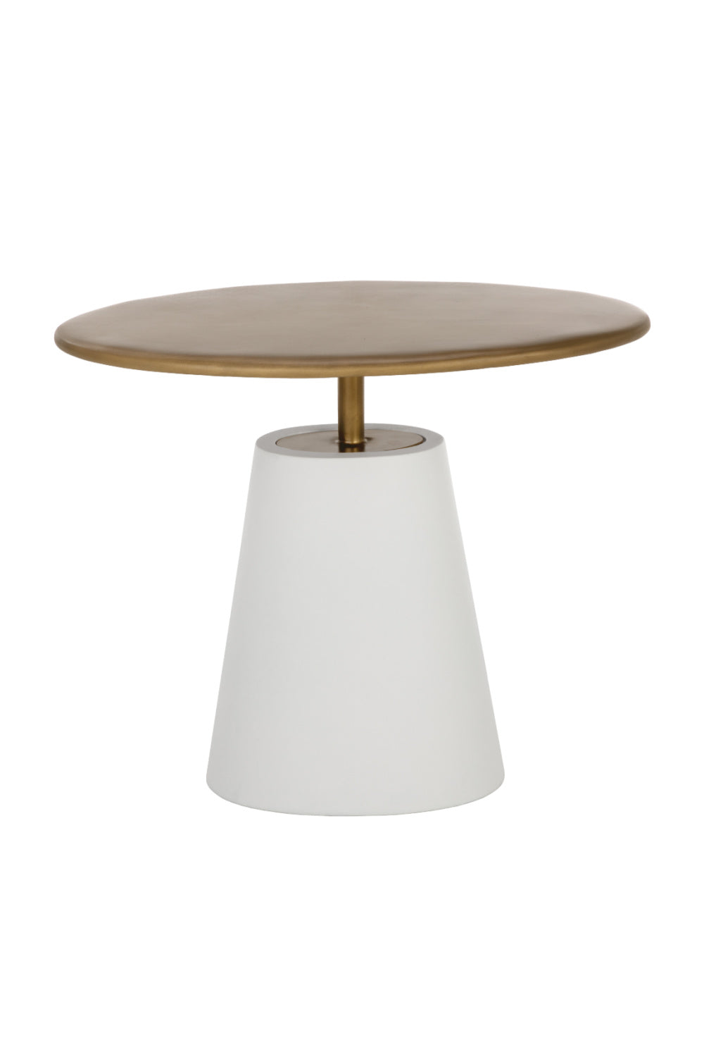 Modern European furniture - Oval Brass Indoor/Outdoor Side Table - www.oroa.com