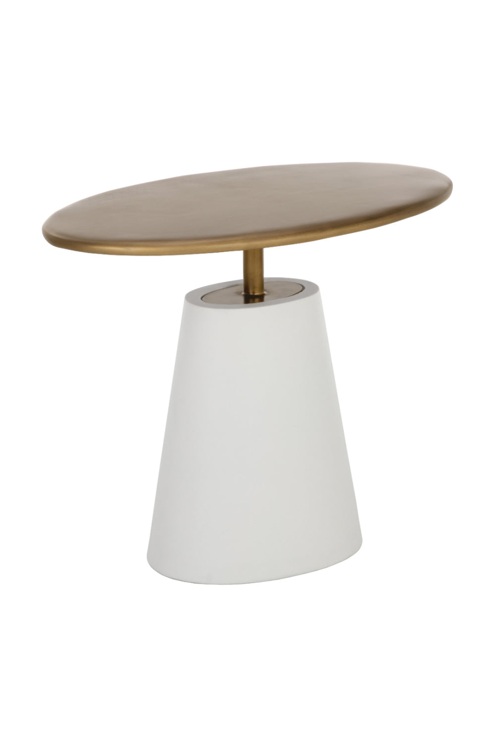 Modern European furniture - Oval Brass Indoor/Outdoor Side Table - www.oroa.com