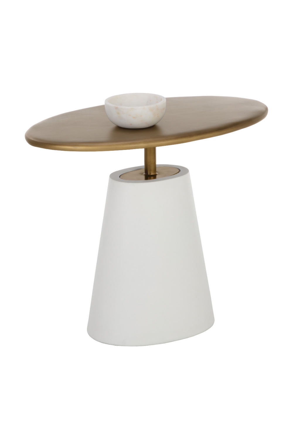 Modern European furniture - Oval Brass Indoor/Outdoor Side Table - www.oroa.com