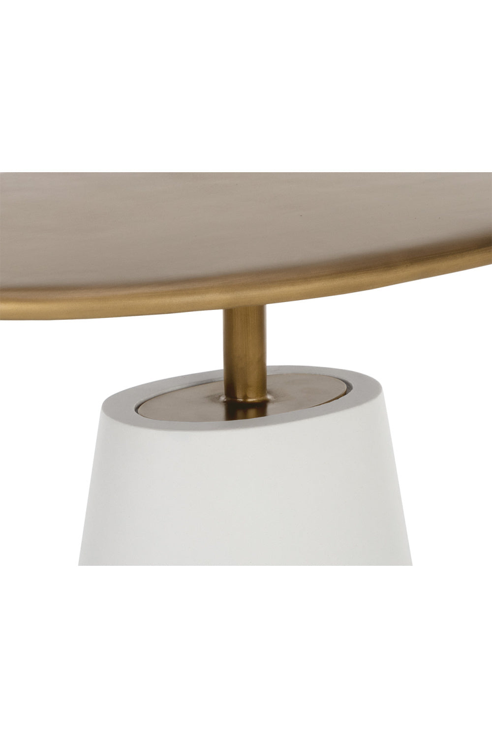 Modern European furniture - Oval Brass Indoor/Outdoor Side Table - www.oroa.com