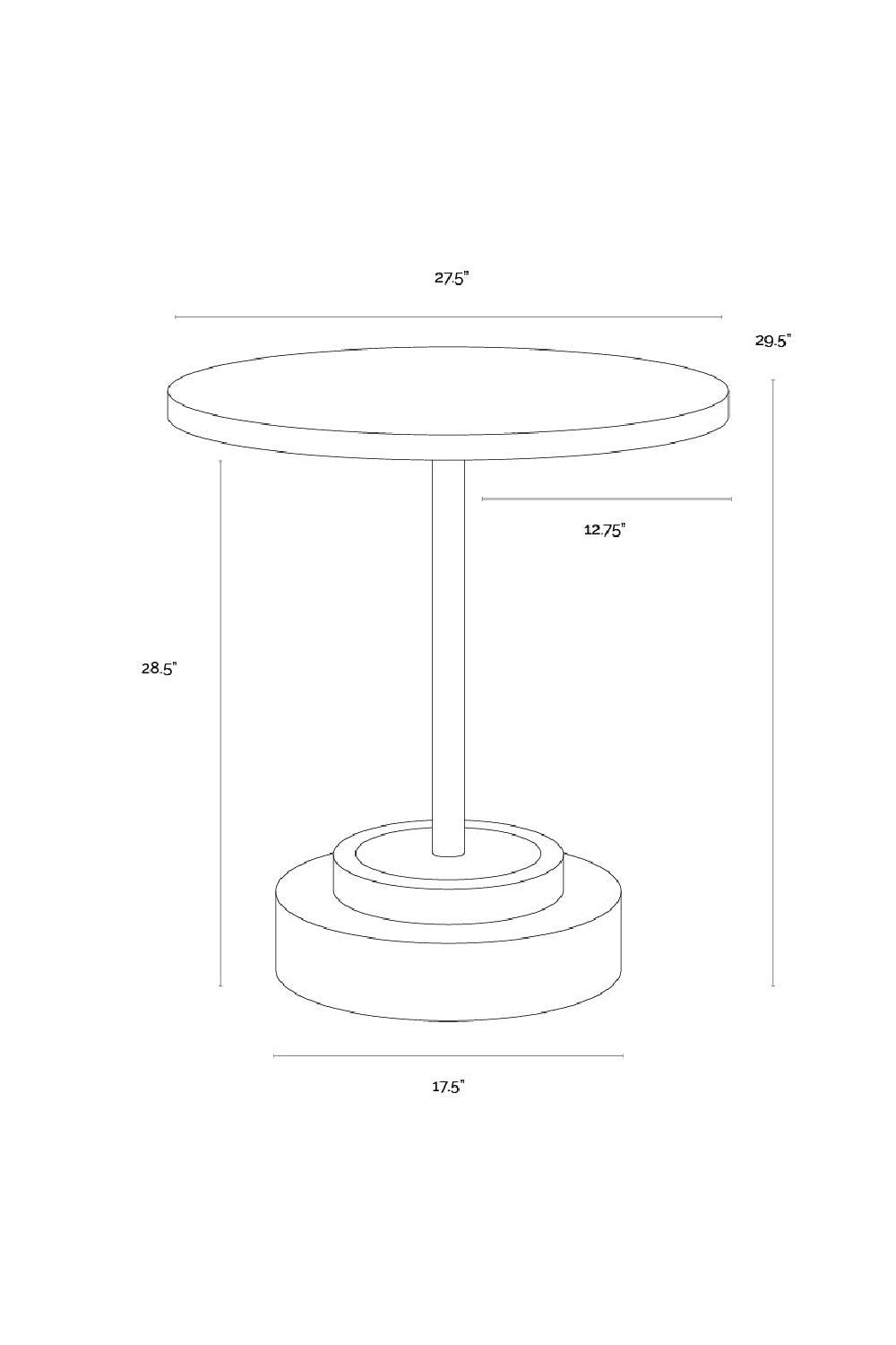 Modern European furniture - Round Indoor/Outdoor Concrete Bistro Table - www.oroa.com