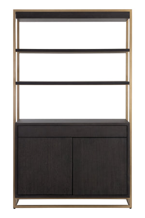   Brown Solid Oak Bookcase Modern European furniture - - www.oroa.com | Oroa.com