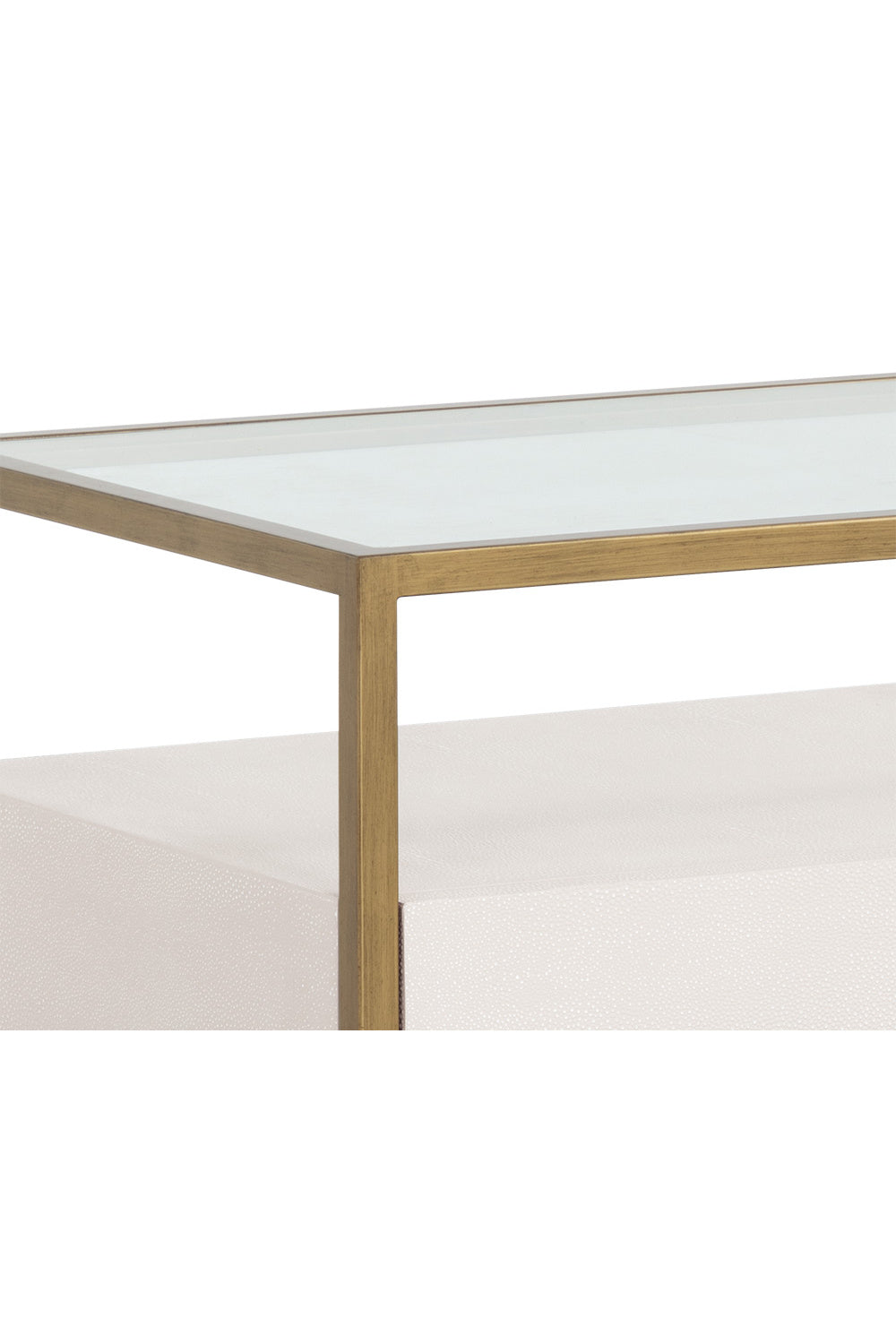 Modern European furniture - Cream Shagreen 1-Drawer Nightstand - www.oroa.com