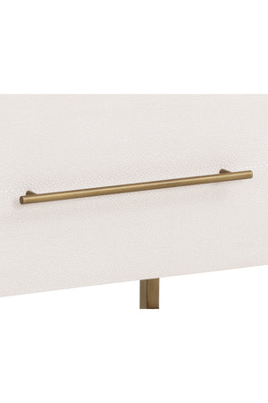 Modern European furniture - Cream Shagreen 1-Drawer Nightstand - www.oroa.com