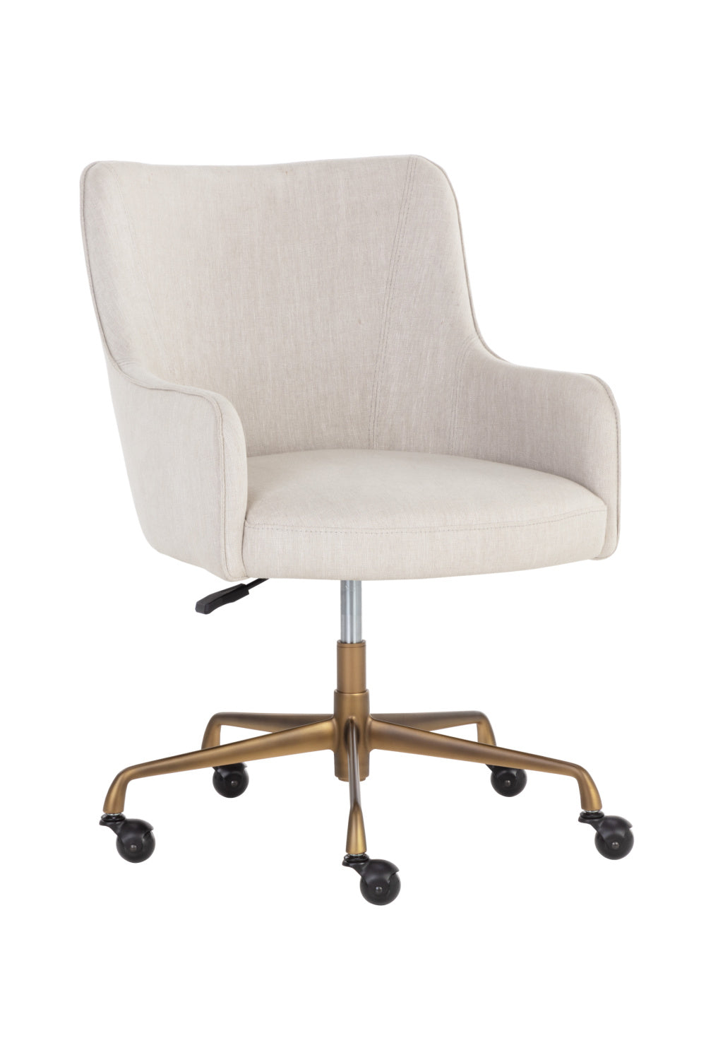 Modern European furniture - Beige Linen Office Chair - www.oroa.com