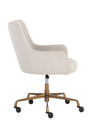 Modern European furniture - Beige Linen Office Chair - www.oroa.com