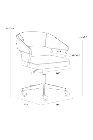   Modern European furniture - Gray Leather Look Office Chair - www.oroa.com | Oroa.com