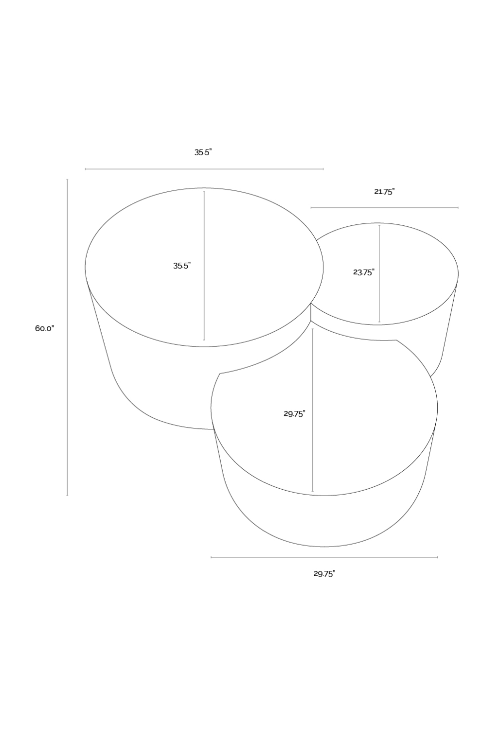 Modern European furniture - Antique Brass Nesting Coffee Tables - www.oroa.com