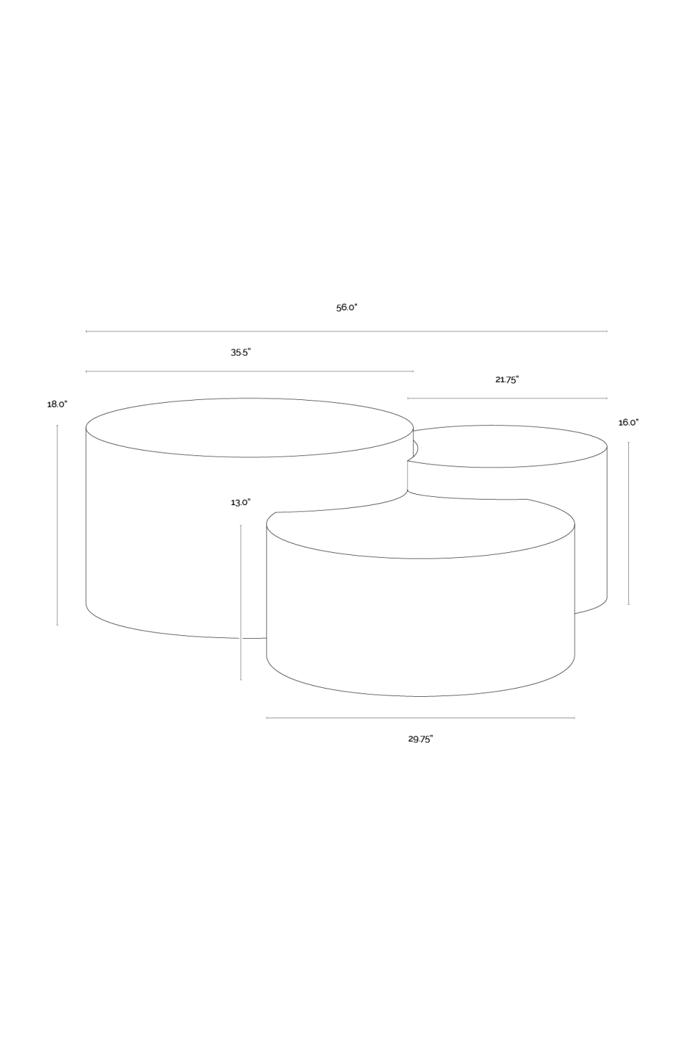 Modern European furniture - Antique Brass Nesting Coffee Tables - www.oroa.com