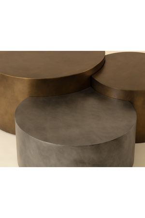 Modern European furniture - Antique Brass Nesting Coffee Tables - www.oroa.com