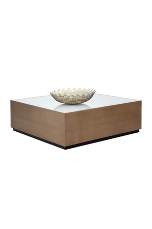   Modern European furniture - Gold Framed Square Coffee Table - www.oroa.com | Oroa.com