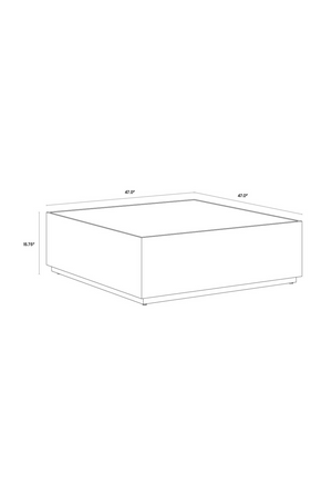   Modern European furniture - Gold Framed Square Coffee Table - www.oroa.com | Oroa.com