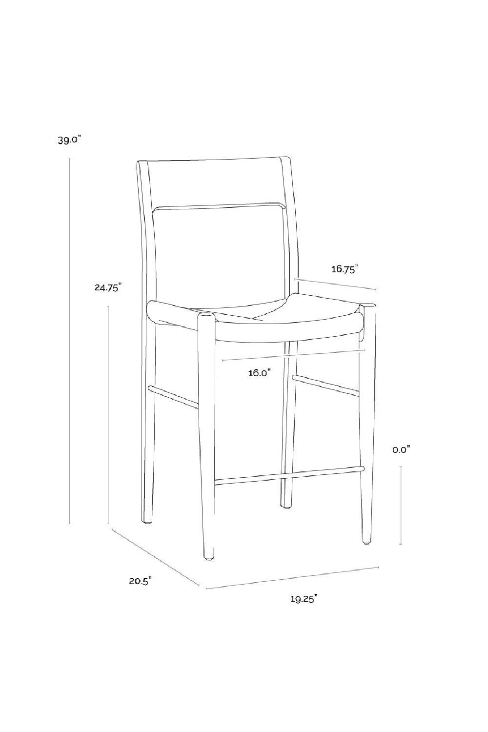 Modern European furniture - Natural Rope Seat Counter Stool - www.oroa.com