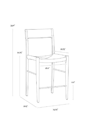 Modern European furniture - Natural Rope Seat Counter Stool - www.oroa.com