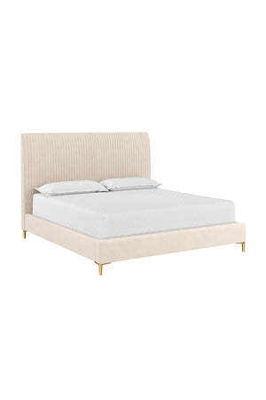 Modern European furniture - Cream Tufted King Bed - www.oroa.com