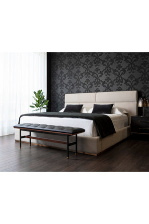 Modern European furniture - Tufted Cream King Bed - www.oroa.com