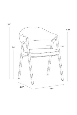   Modern European furniture - Blue Channeled Back Dining Armchair - www.oroa.com | Oroa.com