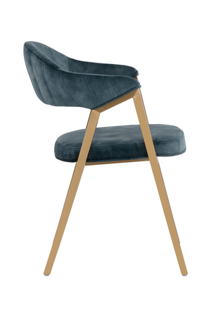   Modern European furniture - Blue Channeled Back Dining Armchair - www.oroa.com | Oroa.com