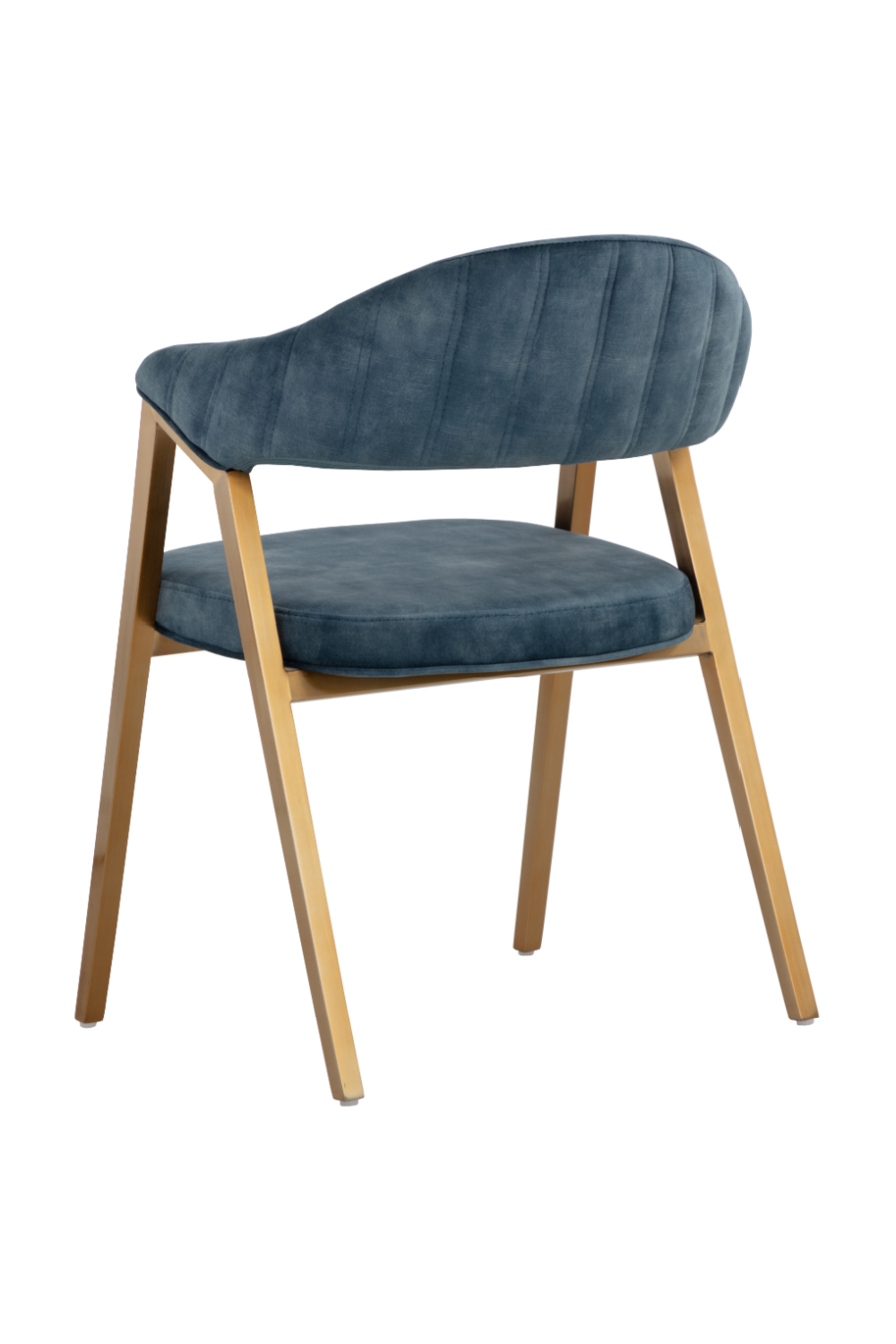   Modern European furniture - Blue Channeled Back Dining Armchair - www.oroa.com | Oroa.com