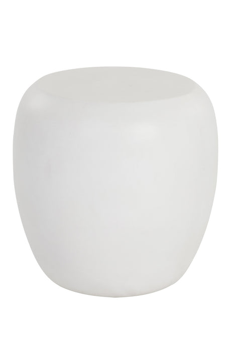 Modern European furniture - White Concrete Indoor/Outdoor End Table - www.oroa.com