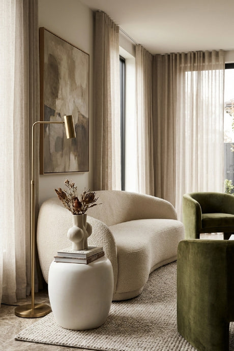 Modern European furniture - White Concrete Indoor/Outdoor End Table - www.oroa.com