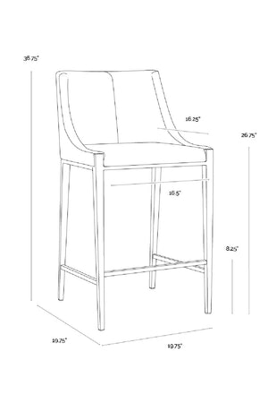 Modern European furniture - Mid-Century Counter Stool - www.oroa.com