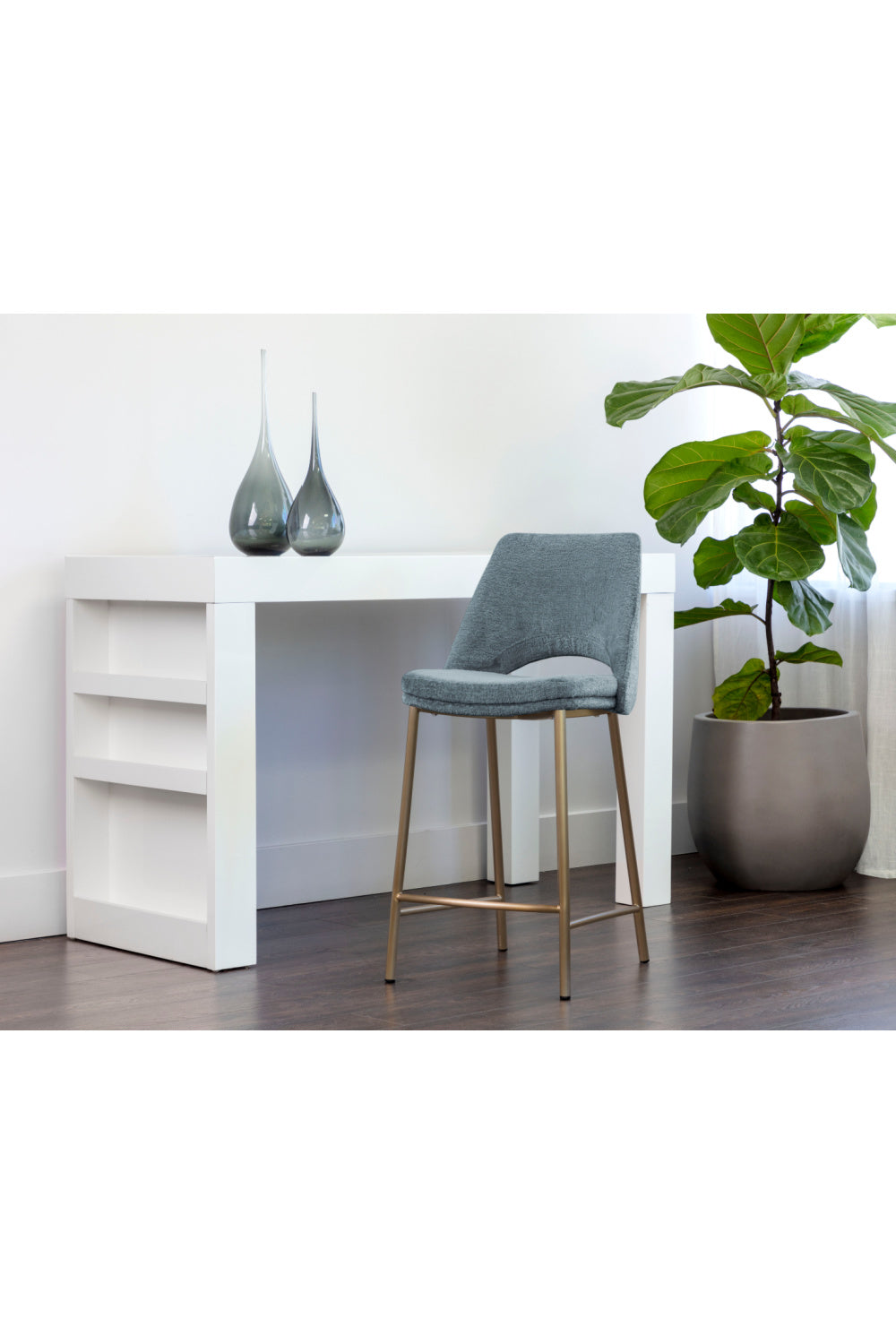 Blue Cutout-Back Counter Stool | Splendido Radella | Oroa.com