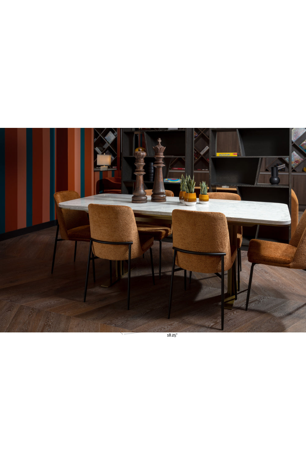   Modern European furniture - Brown Fabric Dining Chairs (2) - www.oroa.com | Oroa.com