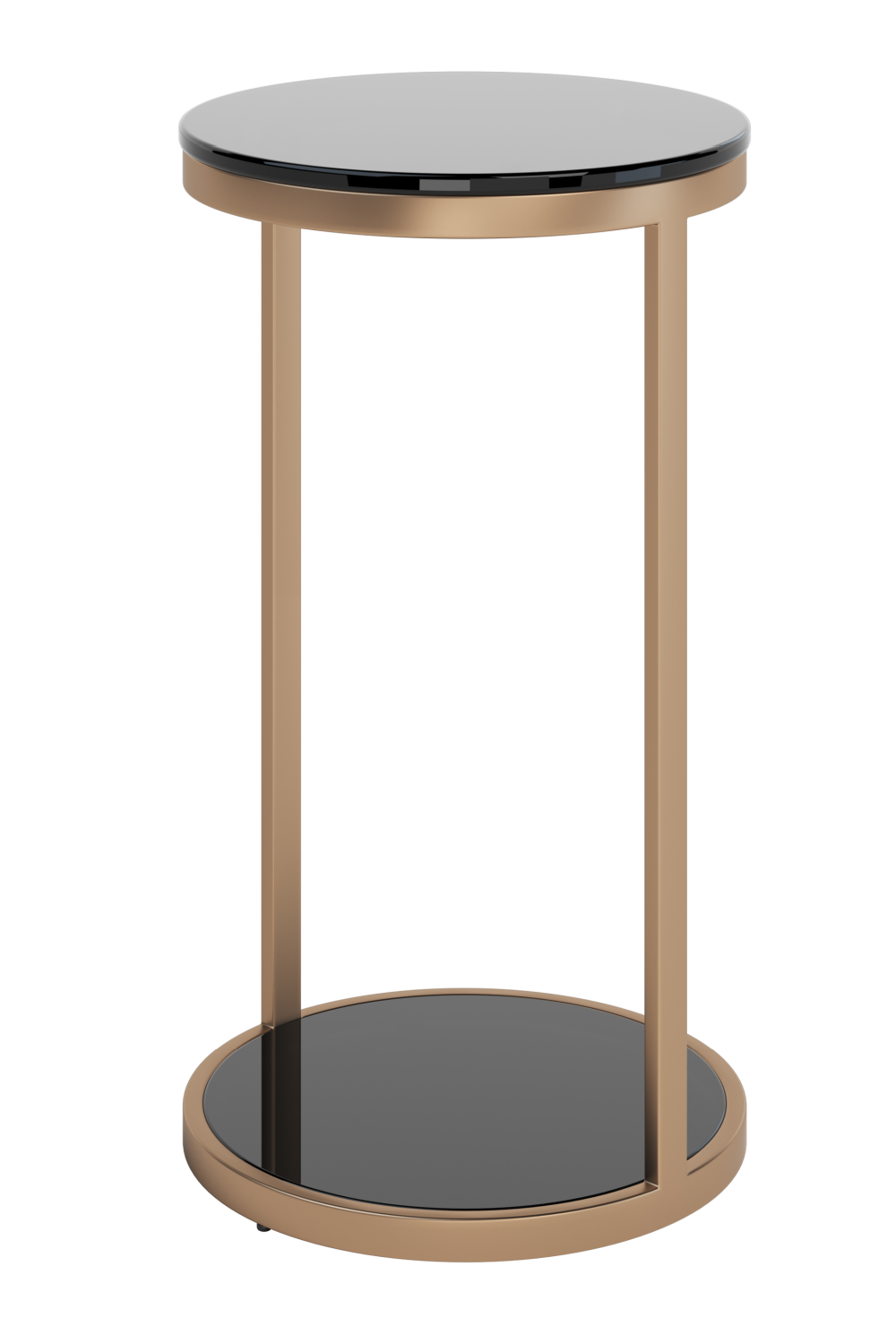   Modern European furniture  Round Black Glass End Table - www.oroa.com | Oroa.com