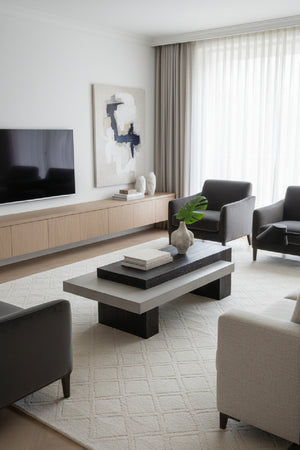 Modern European furniture - Rectangular Timber-Effect Indoor/Outdoor Coffee Table - www.oroa.com