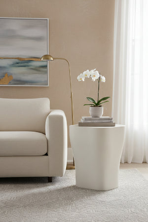 Modern European furniture - White Freeform Outdoor End Table L - www.oroa.com