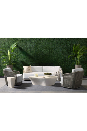 Modern European furniture - White Freeform Outdoor End Table L - www.oroa.com