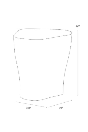Modern European furniture - White Freeform Outdoor End Table L - www.oroa.com