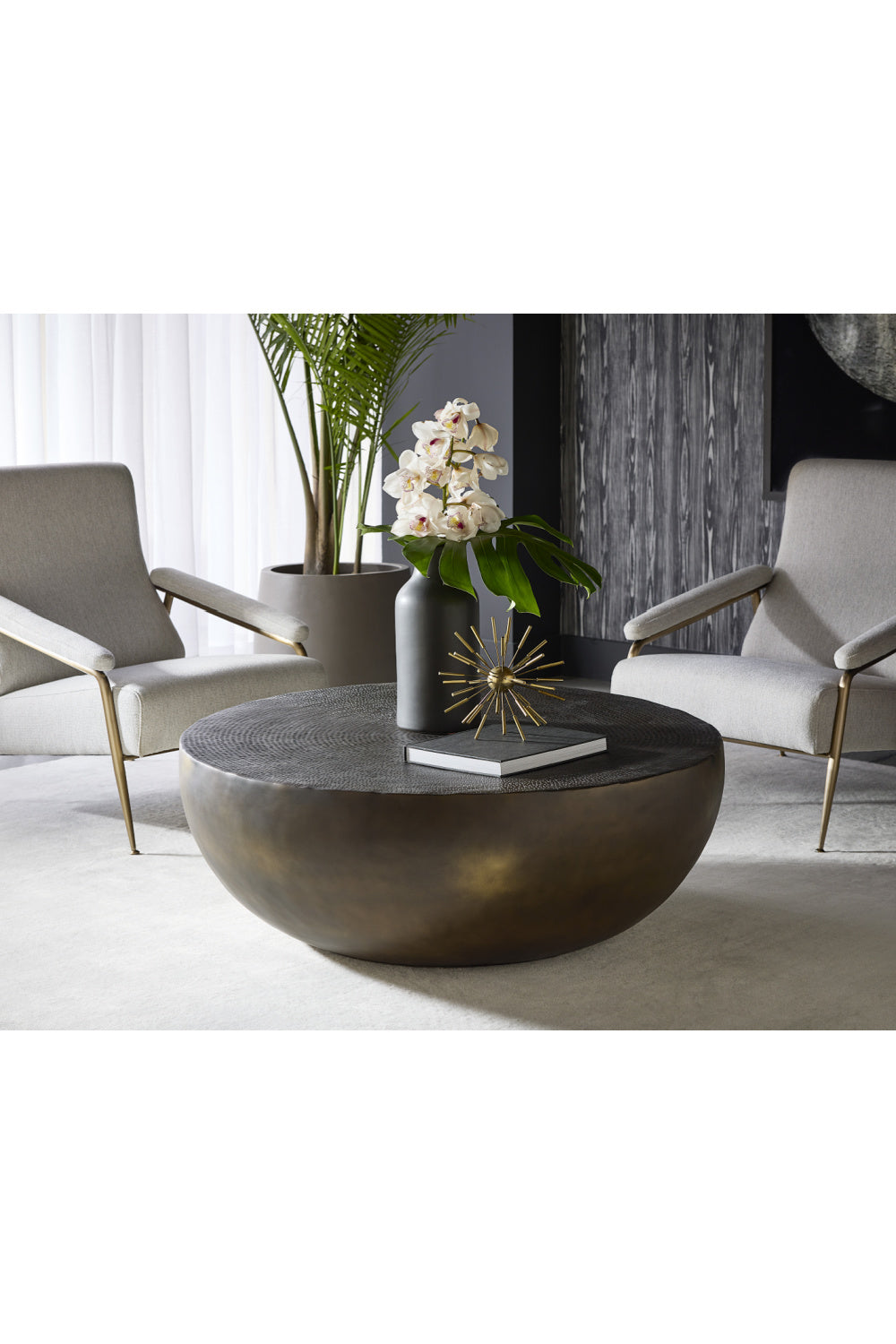   Modern European furniture - Round Antique Bronze Coffee Table - www.oroa.com | Oroa.com