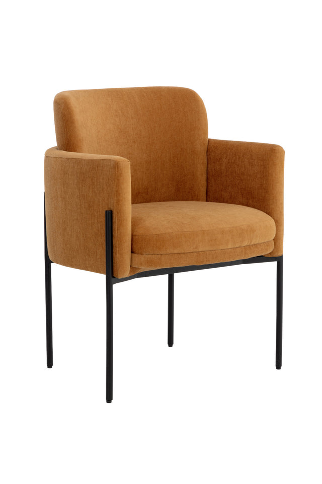 Modern European furniture - Yellow Fabric Dining Armchair - www.oroa.com