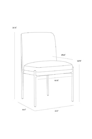 Modern European furniture - Textured Fabric Dining Chair - www.oroa.com