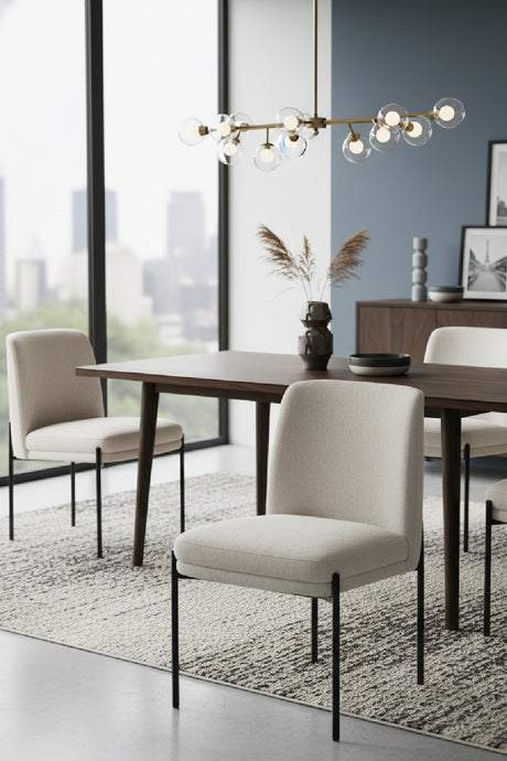 Modern European furniture - Textured Fabric Dining Chair - www.oroa.com