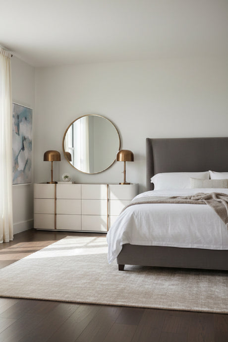 Modern European furniture - Leather-Look 6-Drawer Dresser - www.oroa.com