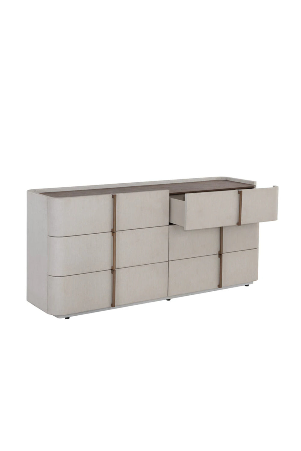 Modern European furniture - Leather-Look 6-Drawer Dresser - www.oroa.com
