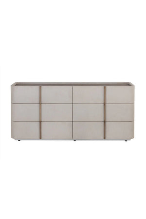 Modern European furniture - Leather-Look 6-Drawer Dresser - www.oroa.com