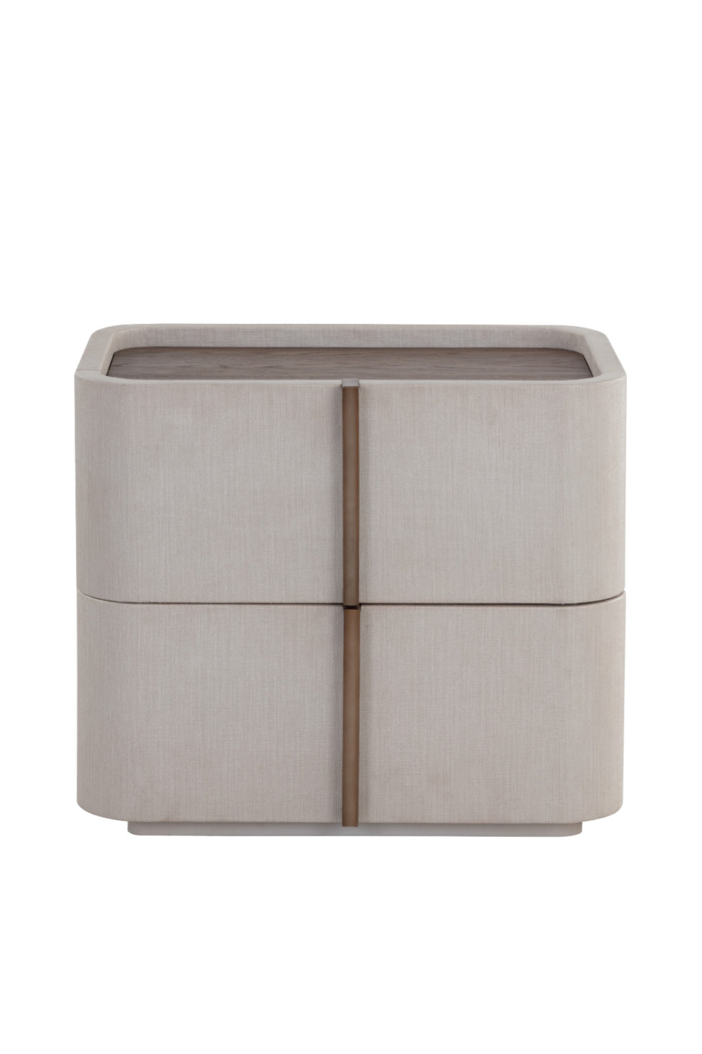 Modern European furniture - Leather-Look 2-Drawer Nightstand - www.oroa.com