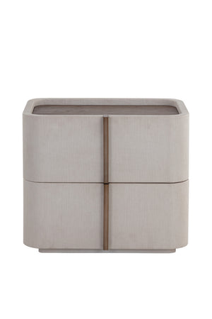 Modern European furniture - Leather-Look 2-Drawer Nightstand - www.oroa.com