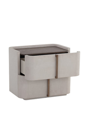 Modern European furniture - Leather-Look 2-Drawer Nightstand - www.oroa.com