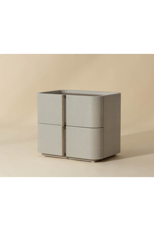 Modern European furniture - Leather-Look 2-Drawer Nightstand - www.oroa.com
