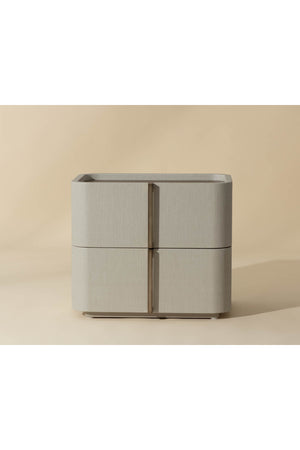 Modern European furniture - Leather-Look 2-Drawer Nightstand - www.oroa.com