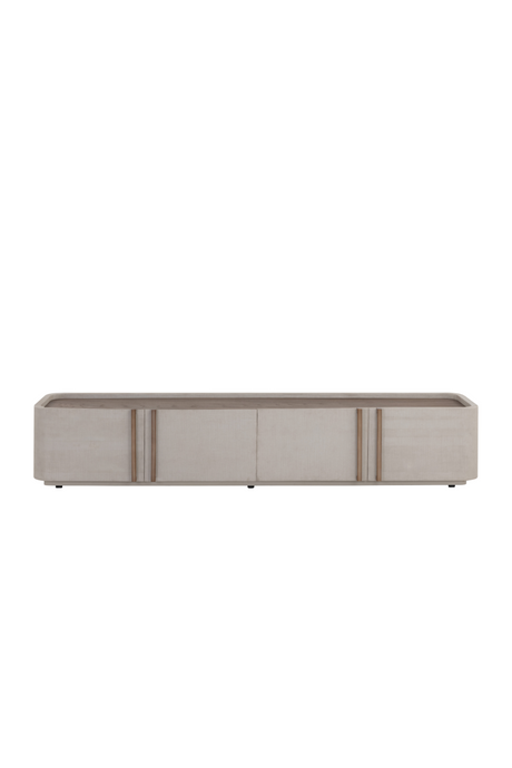   Modern European furniture - Cream Leather 4-Door Storage Cabinet - www.oroa.com | Oroa.com